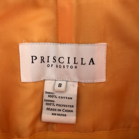 PRISCILLA of Boston pleated strapless dress - Picture 4 of 5